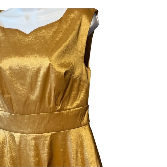 Modcloth Gold Midi Dress - Picture 10 of 13